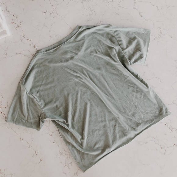 POSH BOSS ✰ Groovy Print Raw Hem Tee in Sea Green - Picture 5 of 5